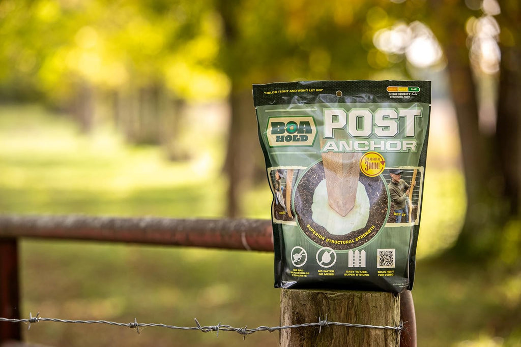 Post Anchor – Alternative to Concrete | No Water, Fast-Setting Anchor for Fence, Deck, Mailbox Posts | One Bag Kit