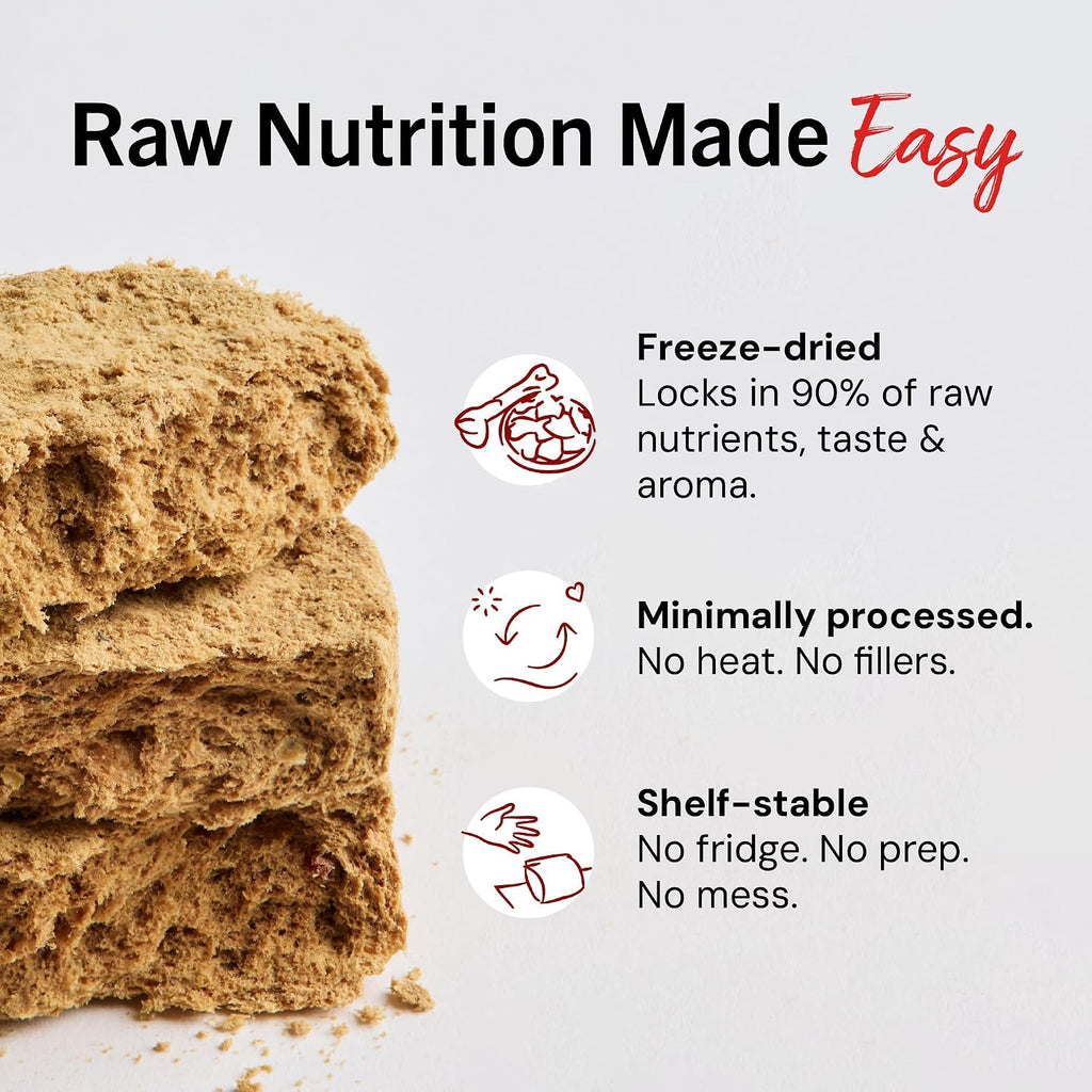 Freeze-Dried Raw Dinner Patties - Dandy Lamb Recipe - High Protein Grain-Free Puppy & Dog Food - Perfect For Picky