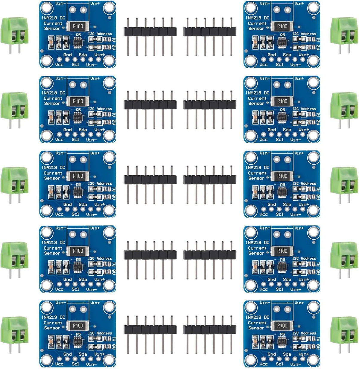 ACEIRMC INA219 I2C Bi-Directional DC Current Power Supply Sensor Breakout Module Compatible with Arduino Raspberry Pi (10pcs)