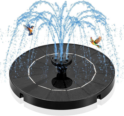 3.5W Solar Powered Water Fountain for Bird Bath Water Pump with 6 Nozzles