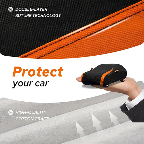 10-Layer Compatible with Tesla Model Y Car Cover Waterproof All Weather for Automobiles, Outdoor Full Cover Soft