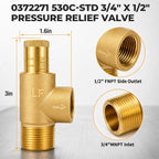 0372271 530C-STD 3/4" x 1/2" Poppet Type Calibrated Pressure Relief Valve