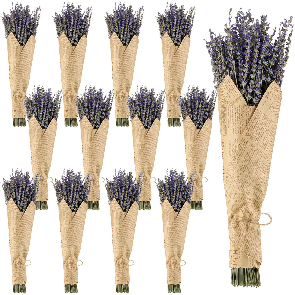 12 Pack Total 2280 Stems Dried Lavender Bundle Bulk