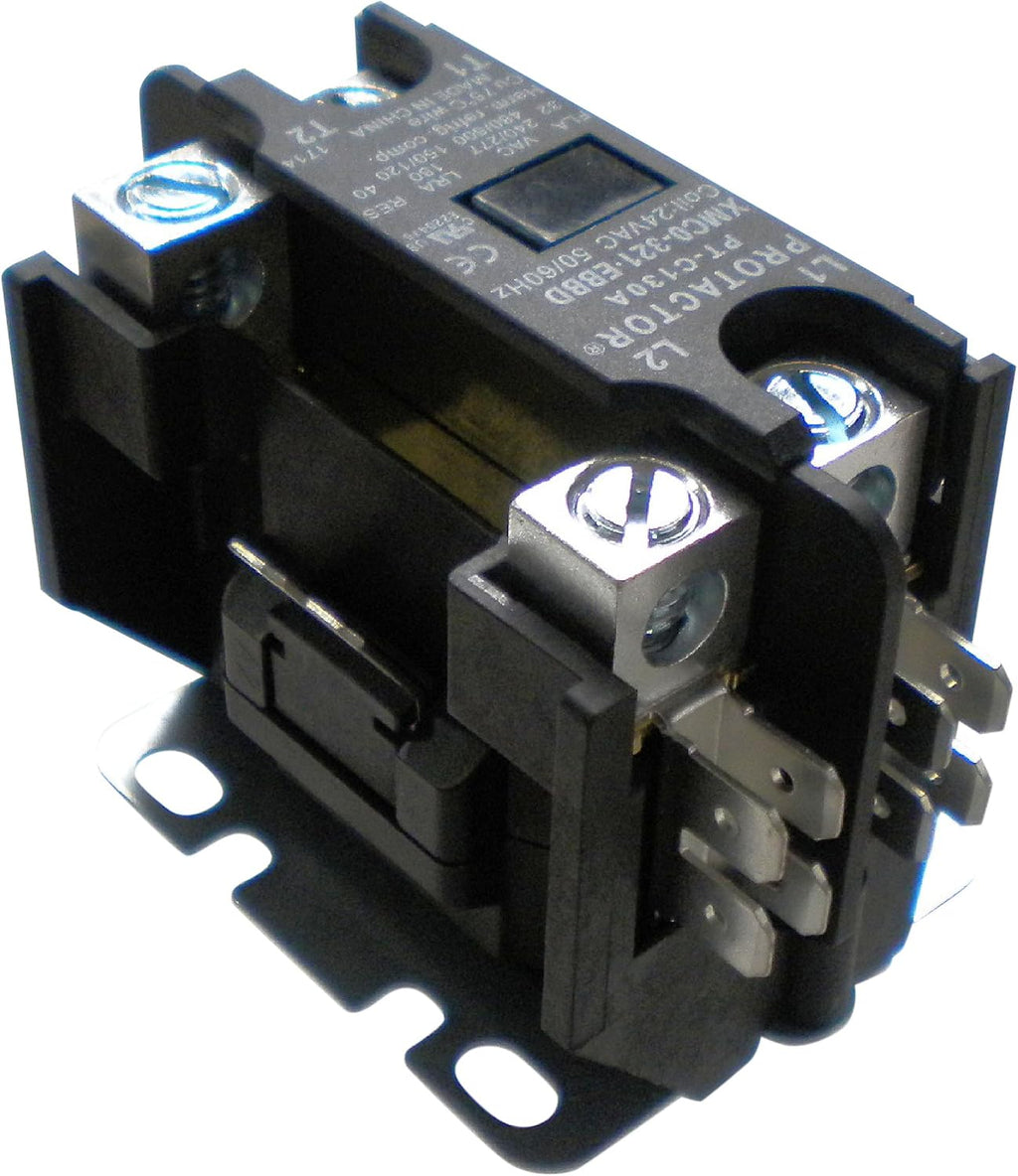1 Pole 32 AMP Heavy Duty Enclosed AC Contactor | Replaces Virtually All Residential 1 Pole Models Rated at 32 Amps or