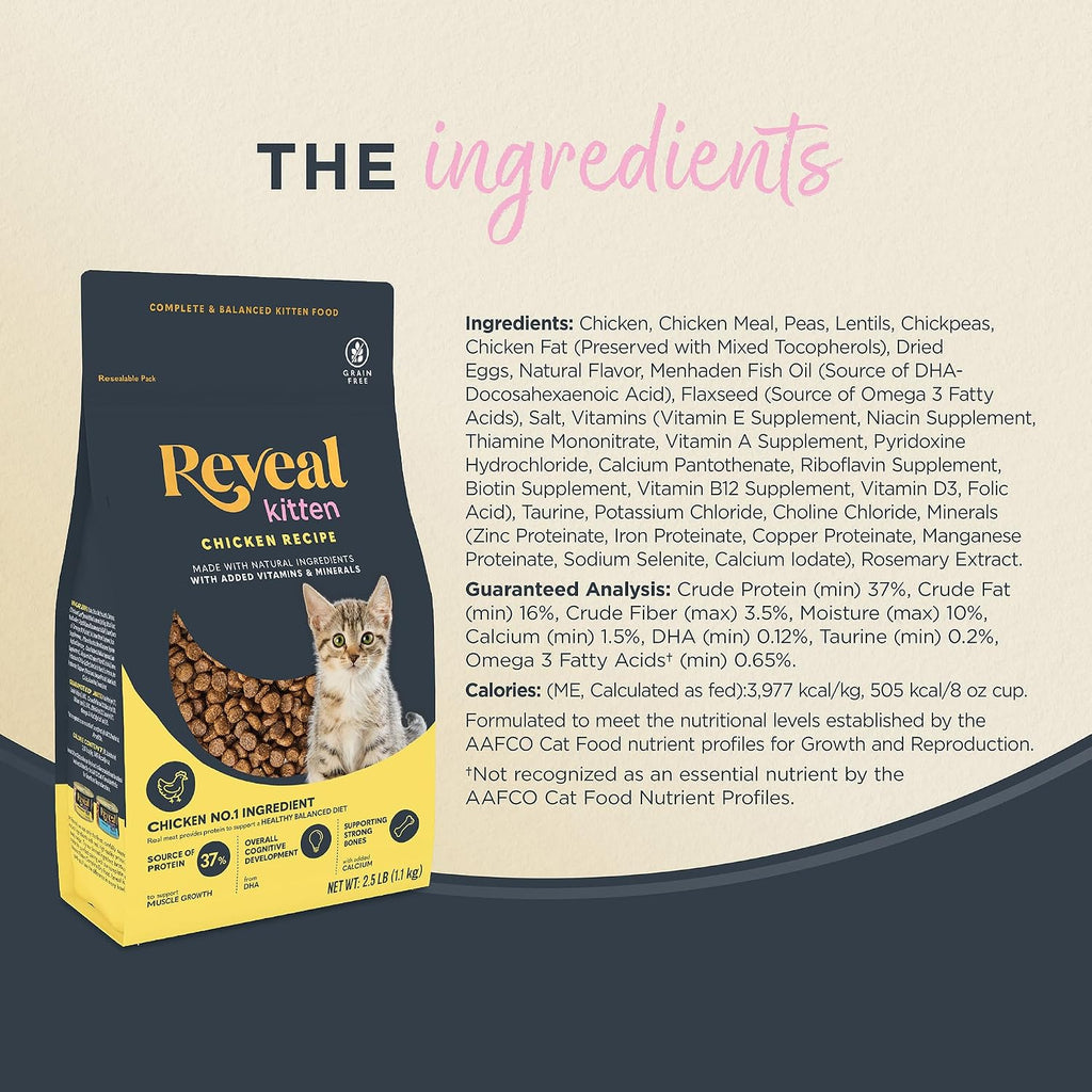 Kitten Chicken Grain Free Complete Dry Food 2.5 lb Bag