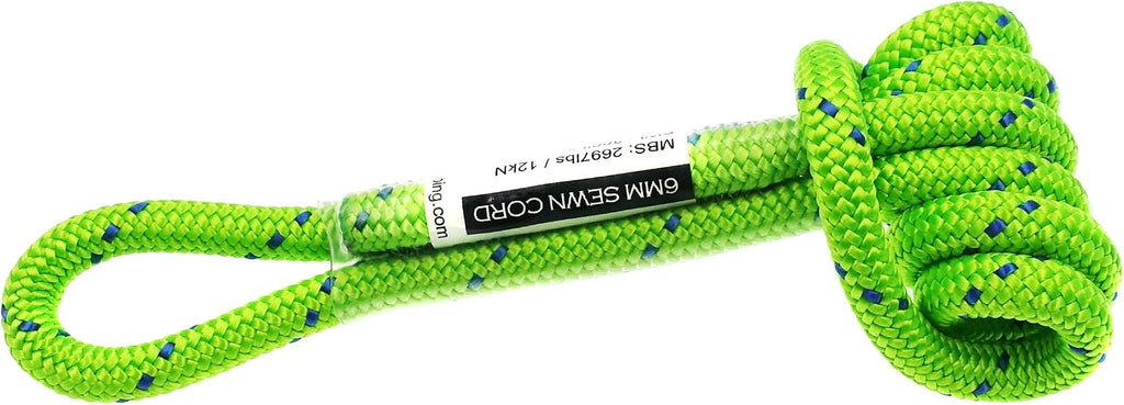 6mm Prusik Cord Pre-Sewn 12in Prusik Loop for Climbing Arborist Rescue Mountaineering General Outdoor Use