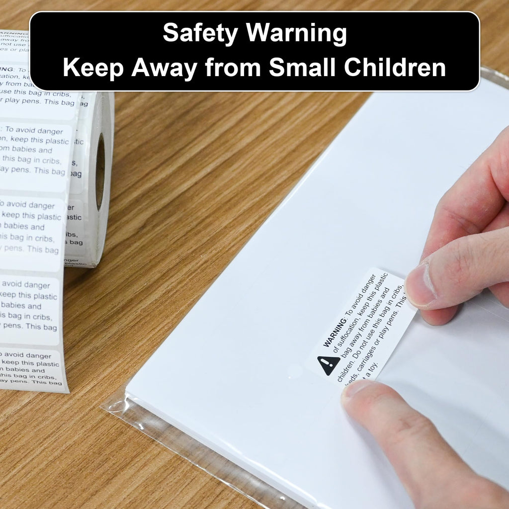 Suffocation Warning Labels 2" x 1", 1000 Labels per Roll