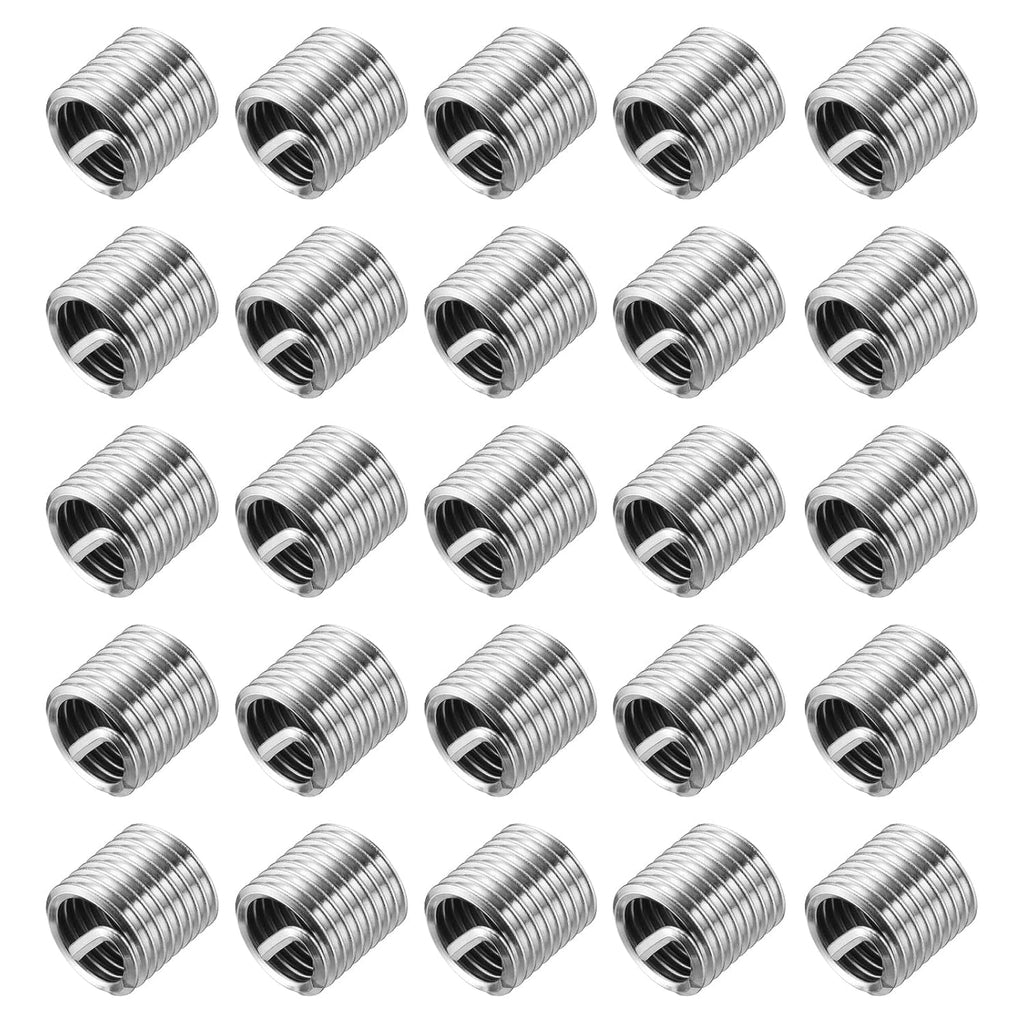 uxcell 30pcs Wire Thread Inserts 1/2-13 UNC 1.5D(3/4") 304 Stainless Steel Helical Type Coiled Thread Repair Kit Wire Screw Threaded Sleeve Sheath for Mechanical Equipment