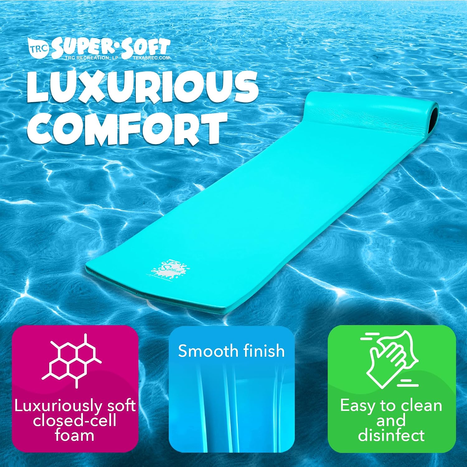 Foam Swimming Pool Float, Floating Water Lounger, Splash 1.25”