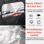 Food Delivery Backpack with 4 Cup Holder, Insulated Hot Pizza Bag