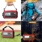 Emergency Radio, 5000mAh/18500mWh Weather Radio, Solar Hand Crank Emergency Radio with AM/FM/SW/NOAA, Cell Phone