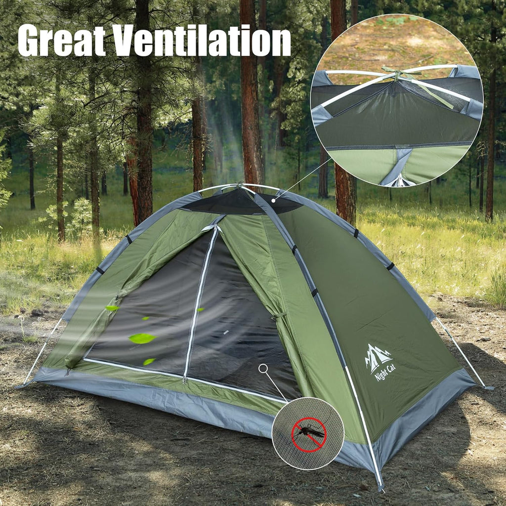 Backpacking Tent for One 1 to 2 Persons Lightweight Waterproof Camping Hiking Tent for Adults Kids Scouts Easy Setup