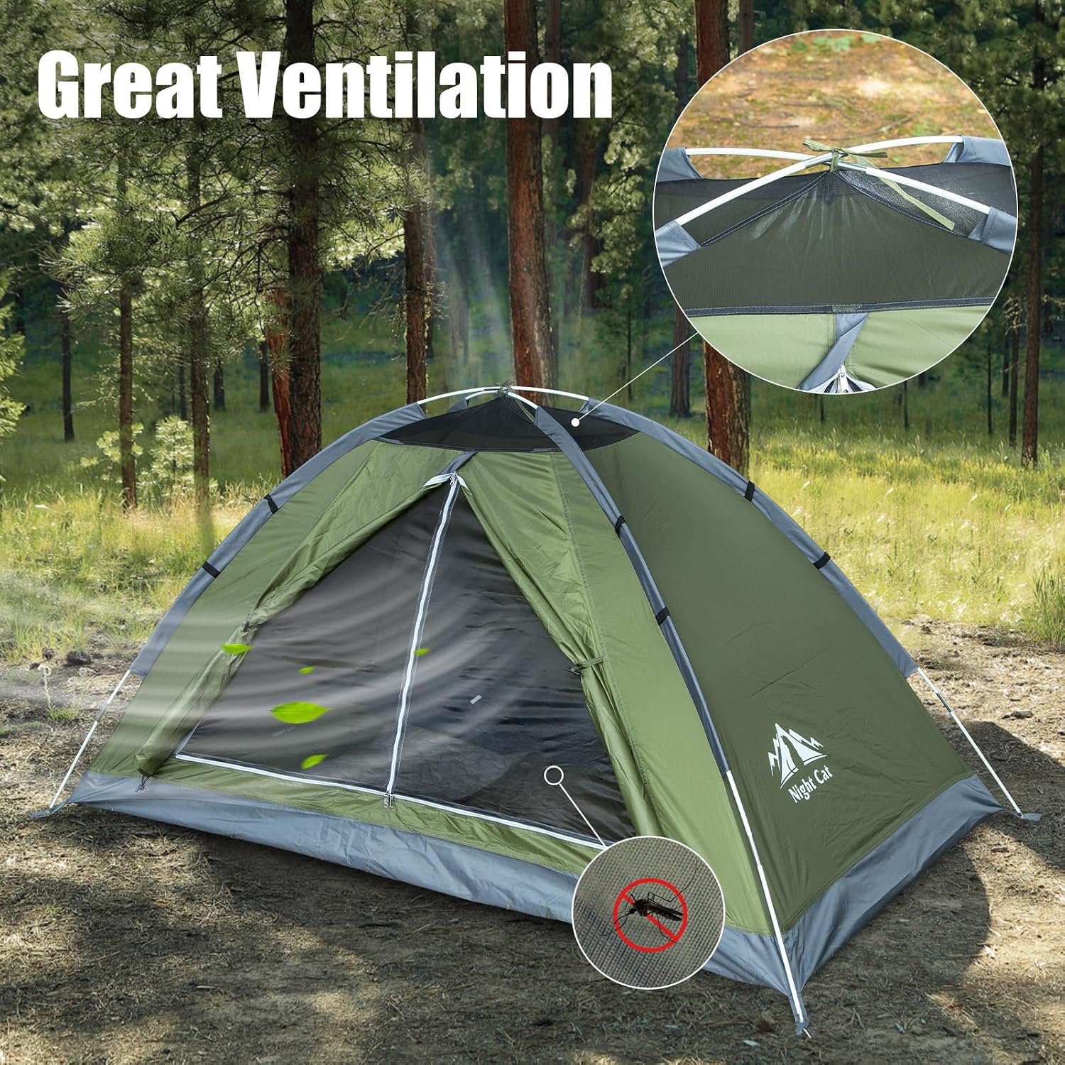 Backpacking Tent for One 1 to 2 Persons Lightweight Waterproof Camping Hiking Tent for Adults Kids Scouts Easy Setup