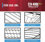 Gibson Sta-Kool 15-Year Turbo-Dri Elastomeric Roof Coating, White, 5 Gal., Flexible White Acrylic Roof Coating