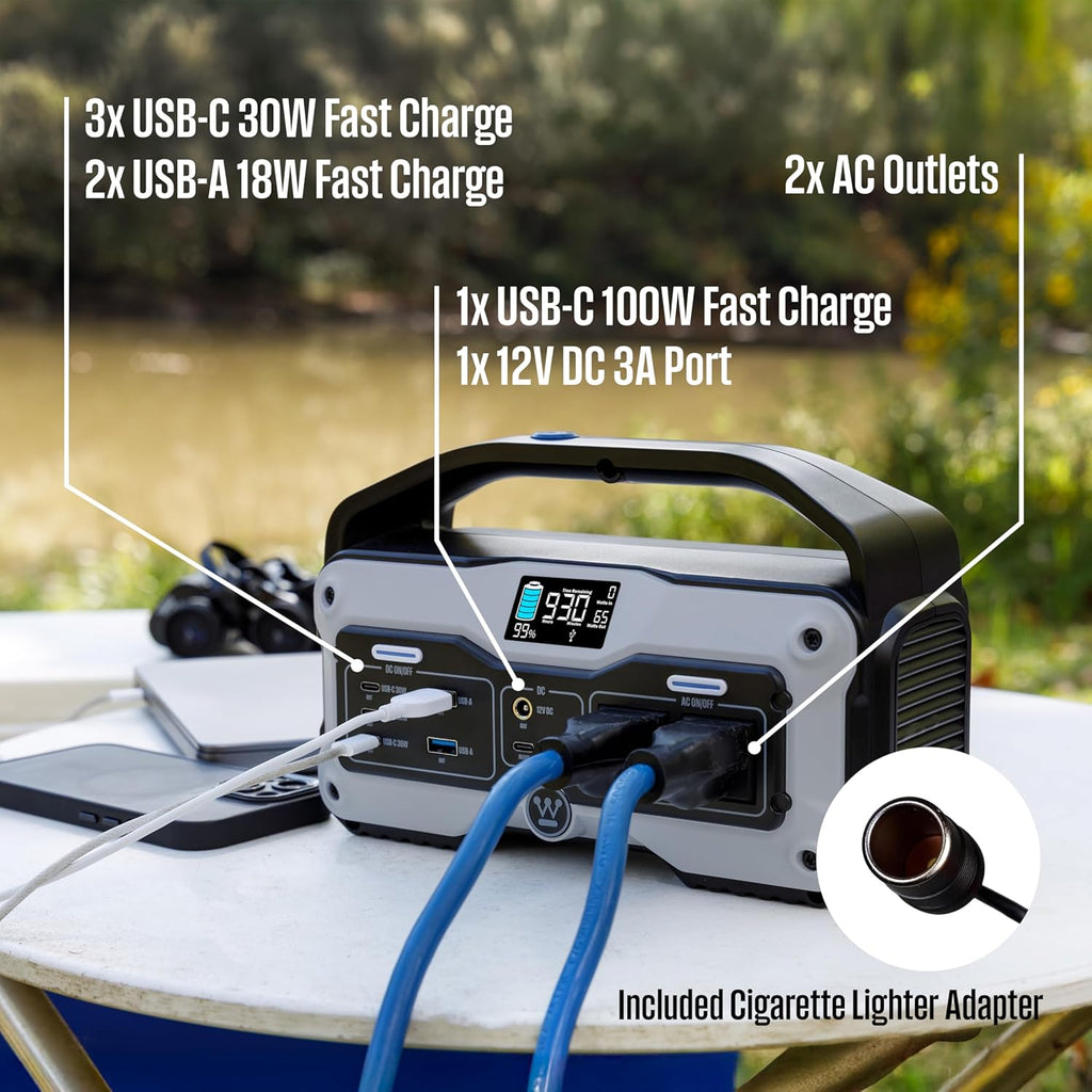 iGen400s 400 Watt, 183Wh Portable Power Station and Solar Generator with LED Display and DC Outlet for Camping, Home