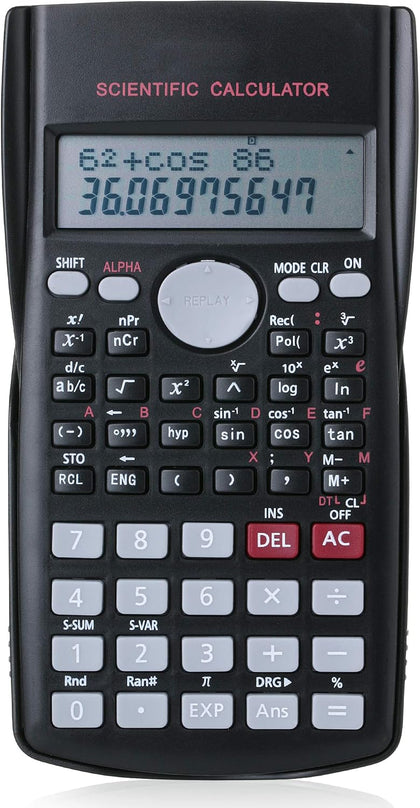 Scientific 2 Line Calculator - Fraction & College Math Calculator f | or Students & Engineers