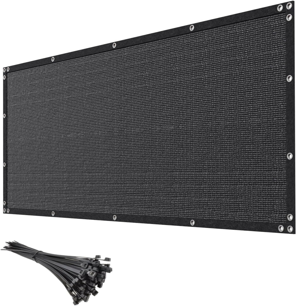 6' x 50' Black Privacy Screen Fence Heavy Duty Fencing Mesh Shade Net Cover for Outdoor Panel Garden Backyard Porch
