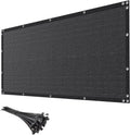 6' x 50' Black Privacy Screen Fence Heavy Duty Fencing Mesh Shade Net Cover for Outdoor Panel Garden Backyard Porch