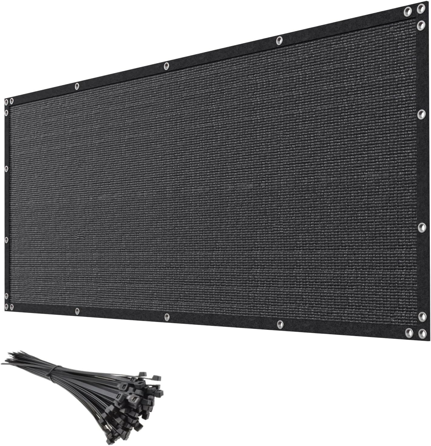 6' x 50' Black Privacy Screen Fence Heavy Duty Fencing Mesh Shade Net Cover for Outdoor Panel Garden Backyard Porch