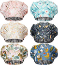 6 Pieces Bouffant Caps with Buttons Surgical Working Hats