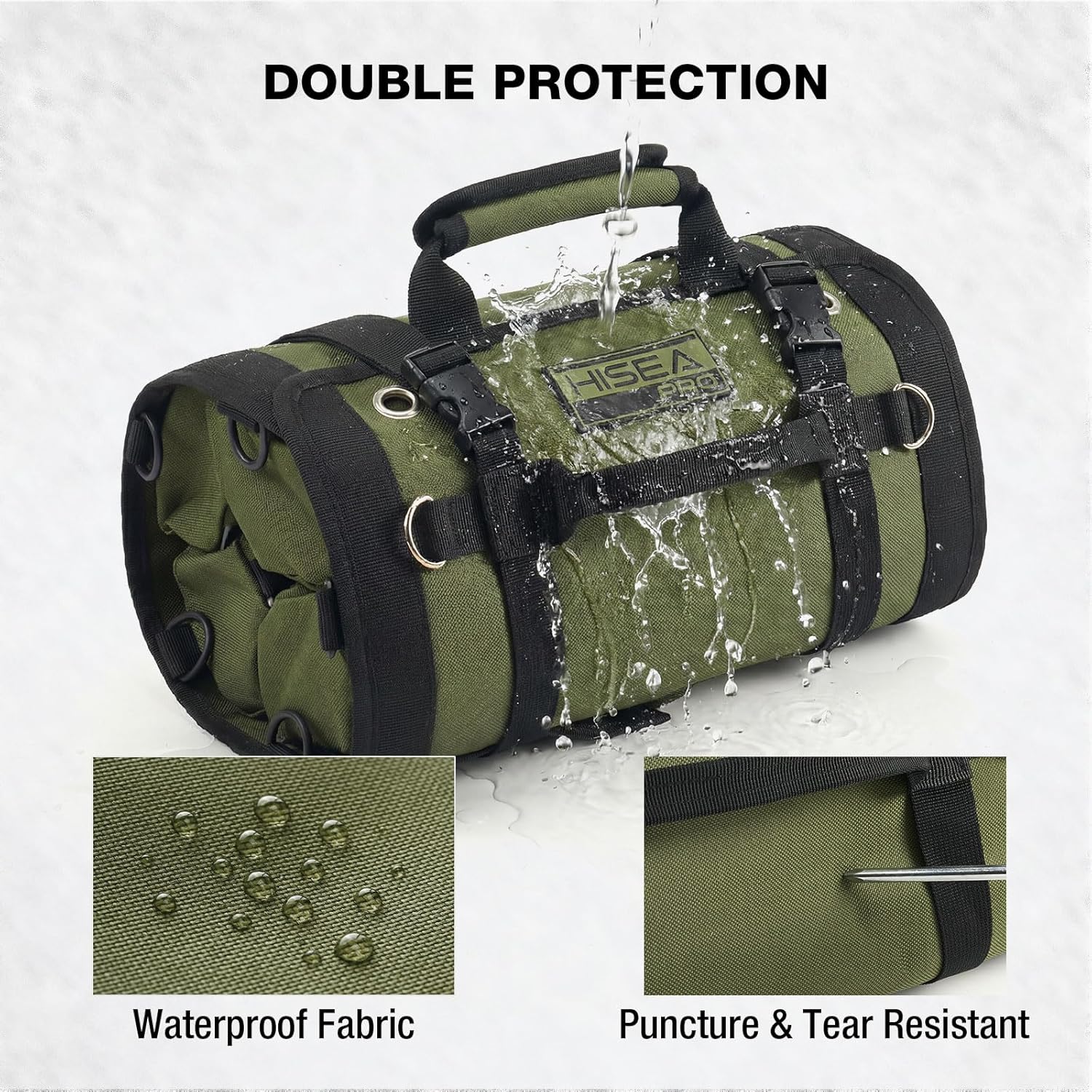 Roll Up Tool Bag, Heavy Duty Tool Storage Large-Capacity, 27"*14" Portable Tools Organizer with Utility Detachable