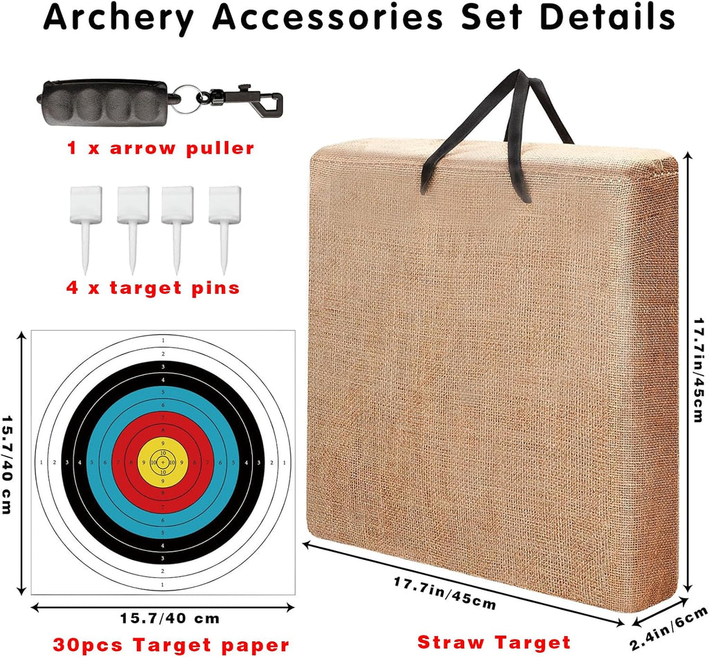 Archery Target Shooting Targets Bow Targets - Straw Target Practice Archery Backstop Archery Targets for Backyard for