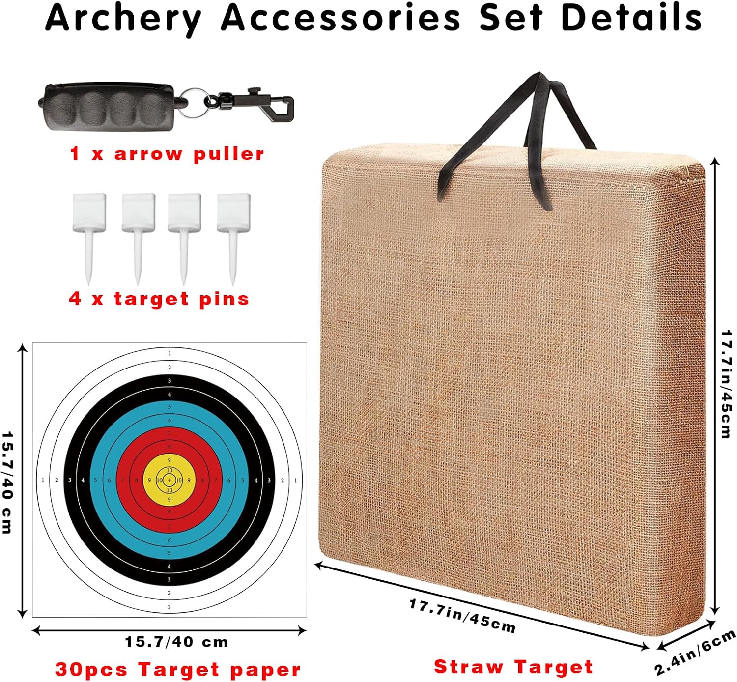 Archery Target Shooting Targets Bow Targets - Straw Target Practice Archery Backstop Archery Targets for Backyard for