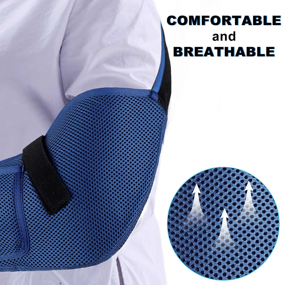 Arm Sling Shoulder Immobilizer,Breathable Rotator Cuff Support(M)