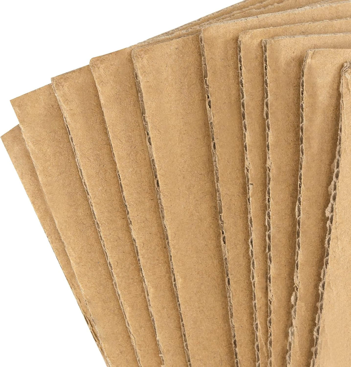200 Pack 6 x 4 Inch Brown Corrugated Cardboard Sheets, 1.5mm Thick Corrugated Cardboard Sheets Pads for Albums Cover