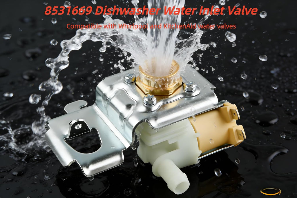 WP8531669 8531669 Dishwasher Water Inlet Valve,Compatible with Whirlpool
