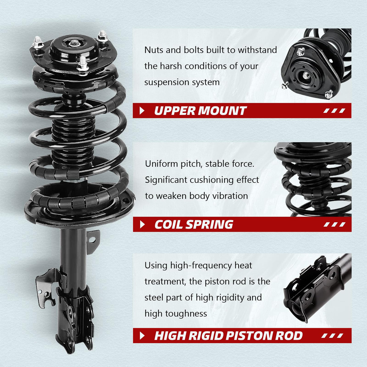 Front Complete Struts & Rear Shock Absorbers for 06-08 Dodge Ram 1500 4WD