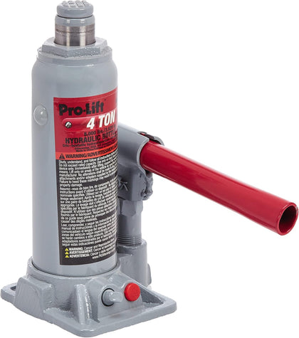 B-004D Grey Hydraulic Bottle Jack for Truck - 4 Ton Capacity
