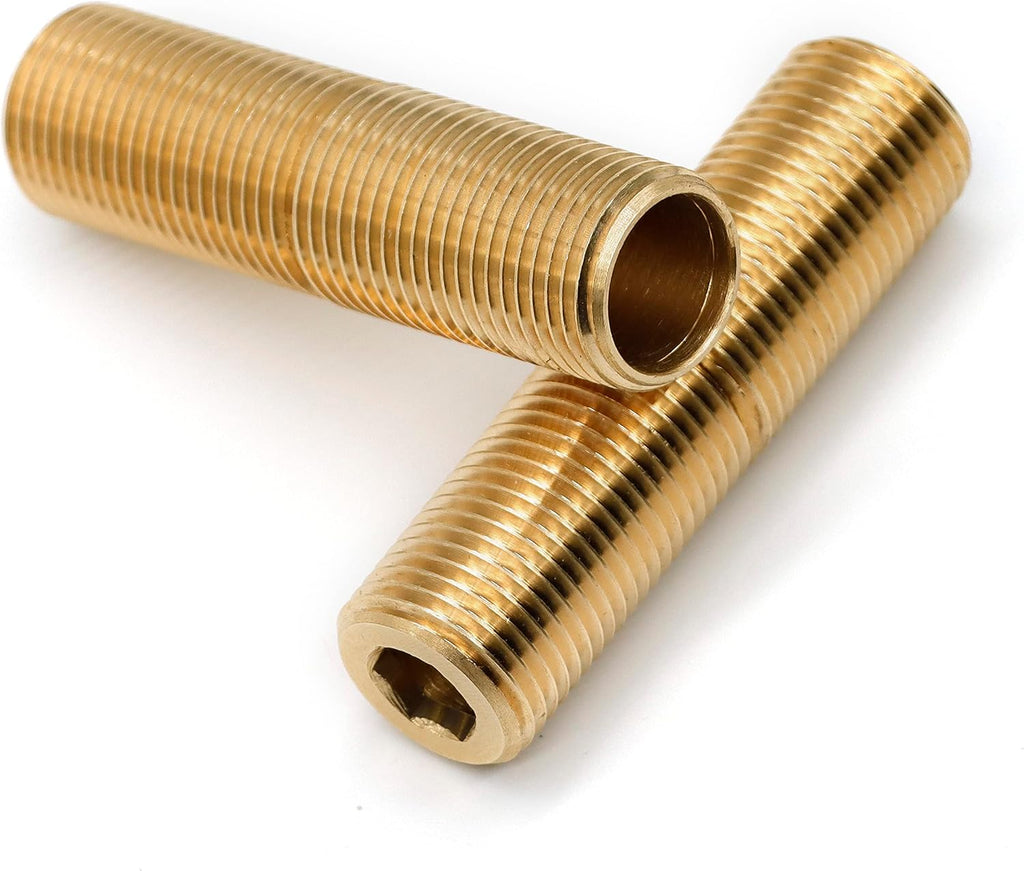1/2" MNPT x 1/2" Male G Brass Pipe Extension Adapter