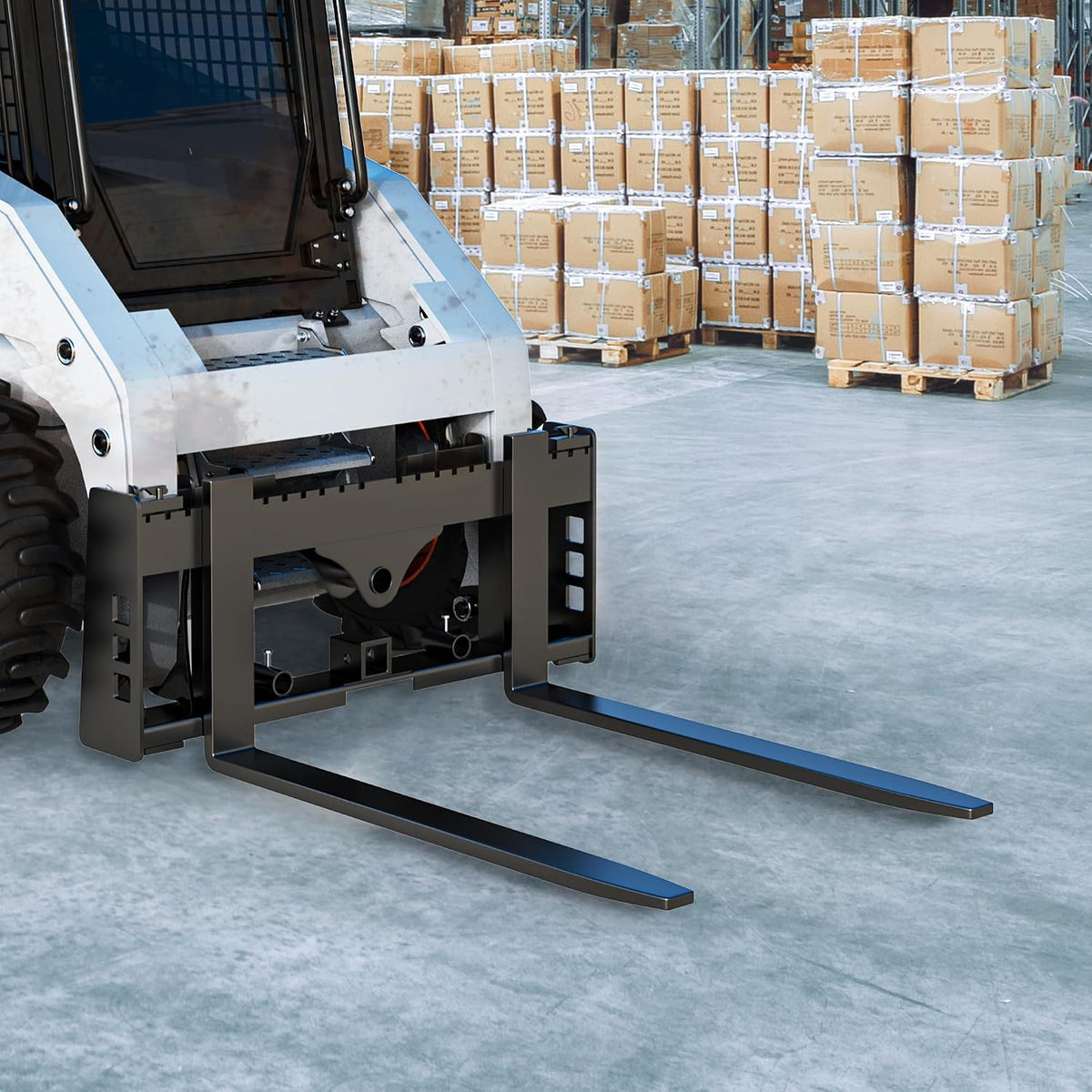 48" Skid Steer Pallet Forks Blades Attachment, 2500 lbs Capacity | 2-Pack Forklift Blades