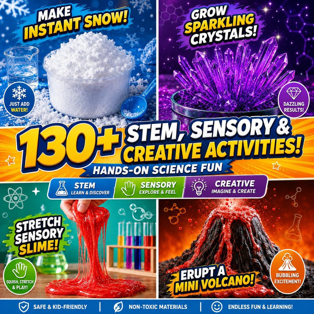 Science Experiment Kit for Kids 6-12, STEM Chemistry Set with Volcano | 130+ science activities with volcano