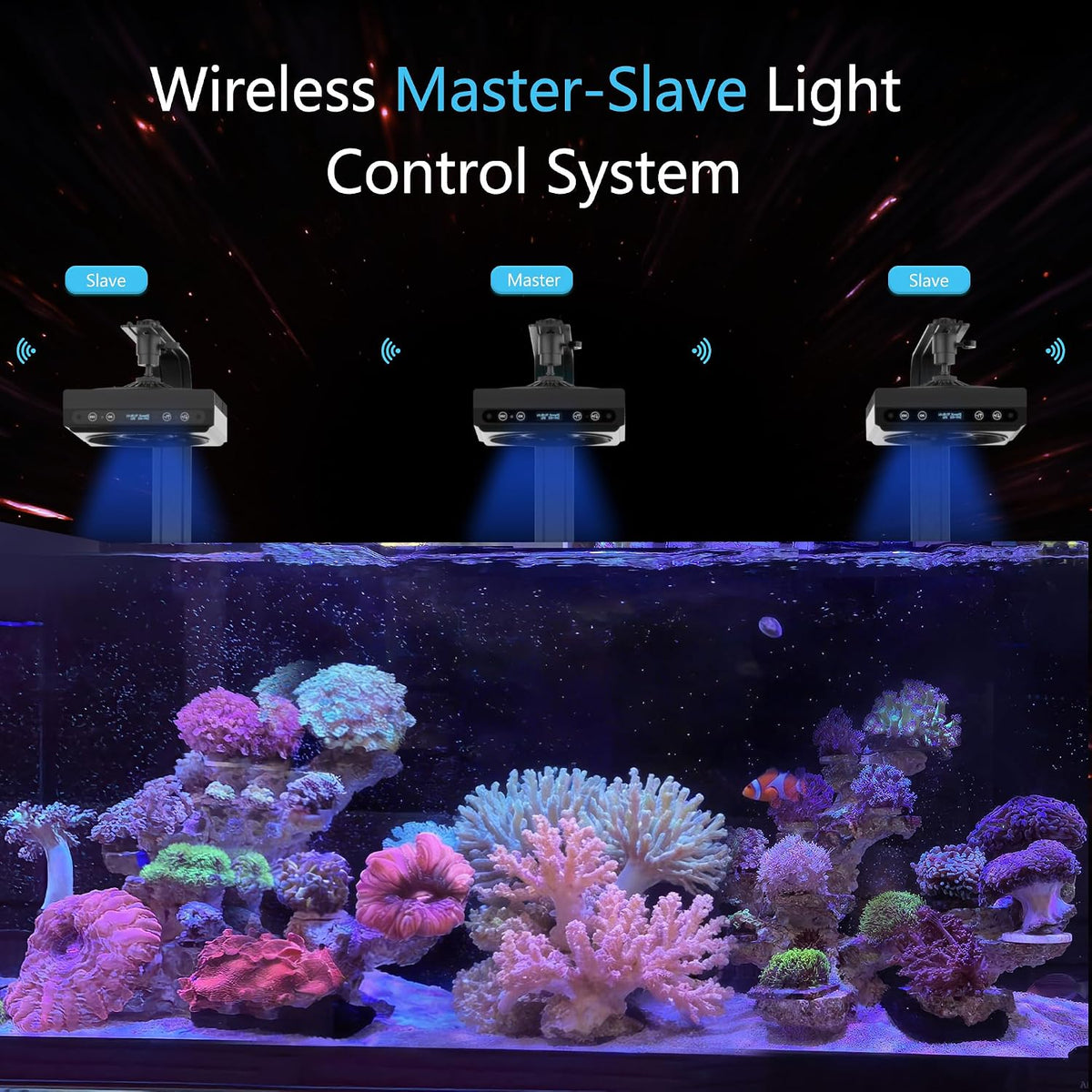 60W LED Reef Light for Saltwater Aquariums Programmable Control