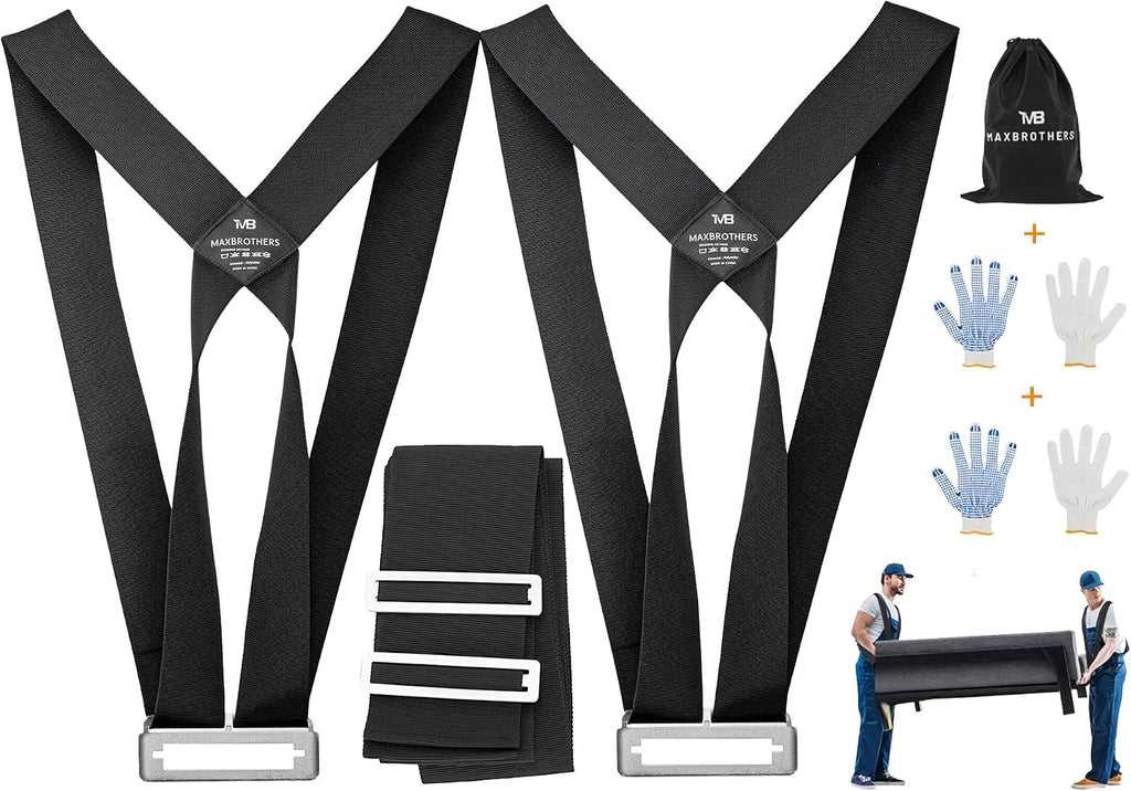 Moving Straps(5" of Width), Lifting Straps for 2 Movers, Shoulder Moving Straps Perfect for Equipment, Appliances