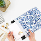 100Pcs Blue White Floral Poly Mailers 10 x 13 Inch Vintage Flower Envelope Mailers Bulk Chinoiserie Self-Sealing