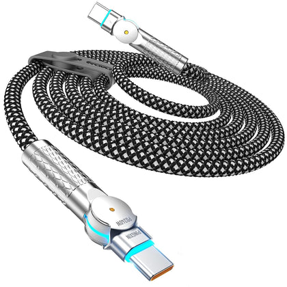 USB C Cable 3.3ft 240W Braided 180°Rotating USB C to USB C Cable USB 2.0, Type C Charging Cable for iPhone