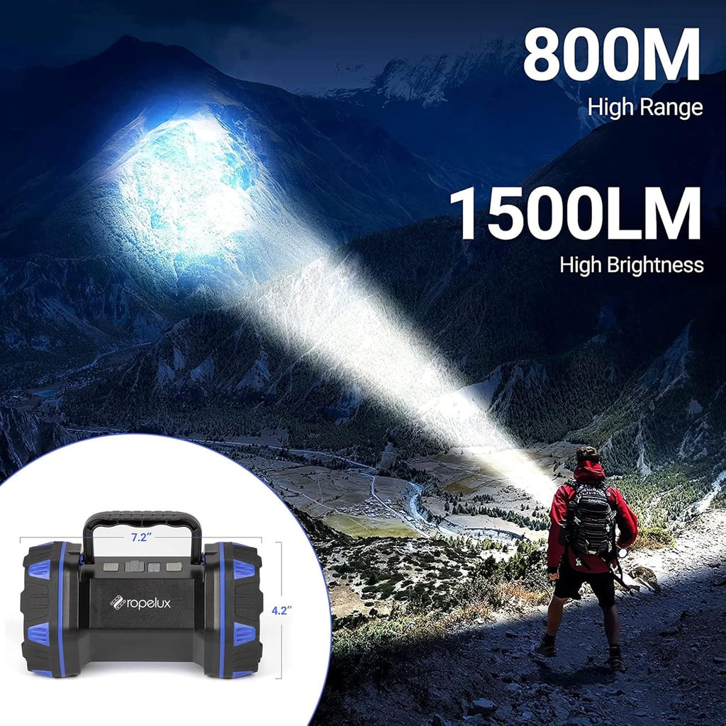 Led Camping Lantern Rechargeable, Camping Flashlight 1500LM, 8 Light Modes, Camping Lights 4800 Capacity, Portable
