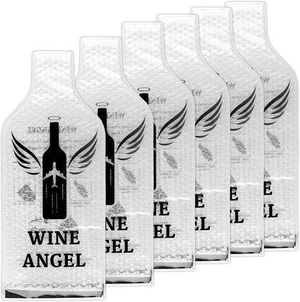 Reusable Wine Protector Travel Bag (6-pack) - Unbreakable Bottle Shipping Sleeve, Leak Proof & Double Layer Wine