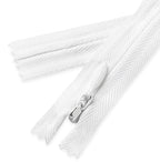 30 Inch Invisible Zipper Nylon White Zipper for Crafts and Sewing