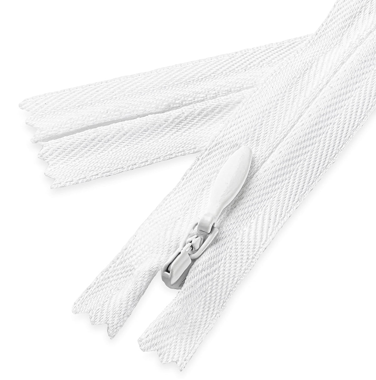 30 Inch Invisible Zipper Nylon White Zipper for Crafts and Sewing