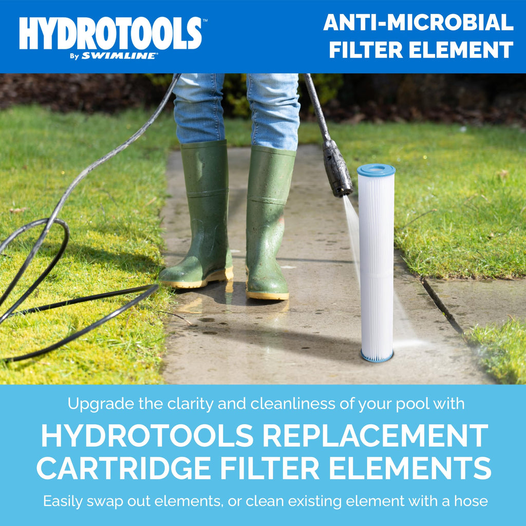 HYDROTOOLS 5-Pack Above-Ground Pool Cartridge Filter Replacement, 8 Sq Ft Element