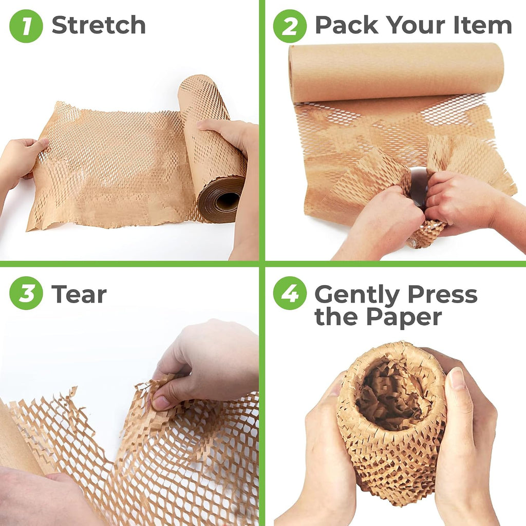 HexcelWrap Mini Honeycomb Packing Paper - Natural, 12" x 300'