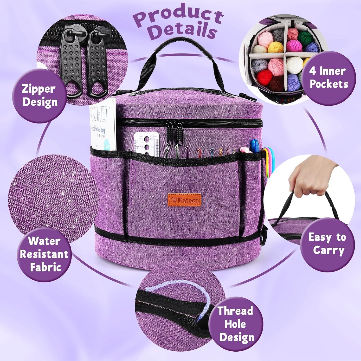 Crochet Kit for Beginners, Beginner Crochet Kit for Adults-Crochet Kits Includes Crochet Hooks Knitting Bag Crochet
