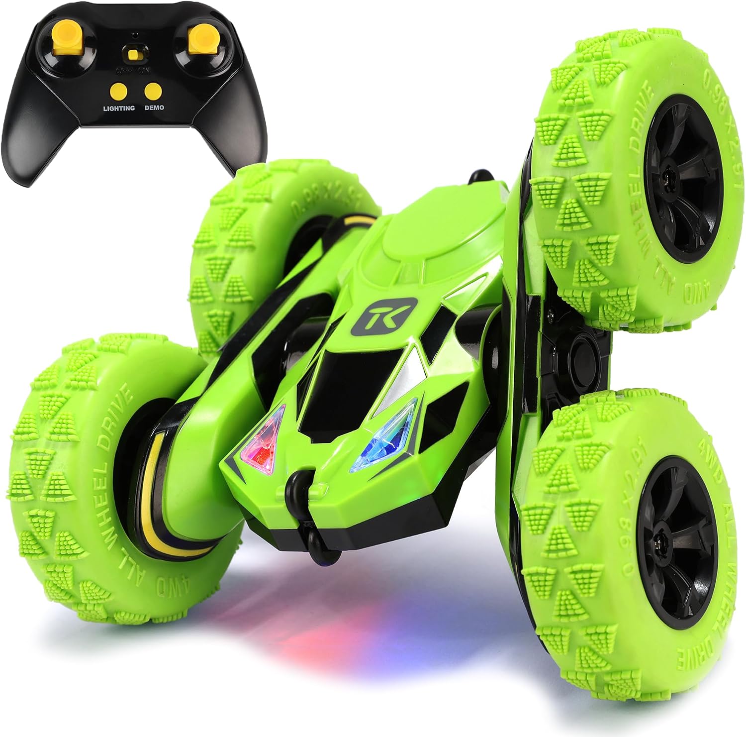 Remote Control Flip Stunt Car Double Sided Driving Toys Gifts | Durable RC Cars with Breathing Soft Lights for Boys