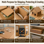 24 Pack Corrugated Cardboard Sheets Set 20 x 30 Inch Kraft Brown Flat Packaging Inserts Packaging Cardboard Inserts