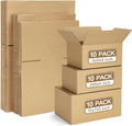 30 Pack Small Shipping Boxes Assorted Sizes, 8x6x4 & 9x6x4 & 10x7x5 10 PCS Each Mailing Boxes, Brown Corrugated Box