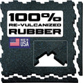 Interlocking Rubber Floor Tiles – Heavy Duty 100% Rubber Gym Flooring for Home Gym, Garage, Workout Room, Equipment
